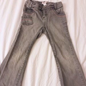 Old Navy Gray Girls Bell Bottoms Embroidered